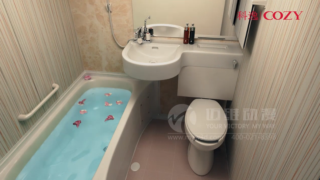 整體衛浴是否適合家庭使用？產(chǎn)品演示三維動(dòng)畫(huà)為你揭曉謎題(圖1)