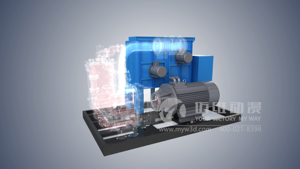 雙螺桿壓縮機三維動(dòng)畫(huà)