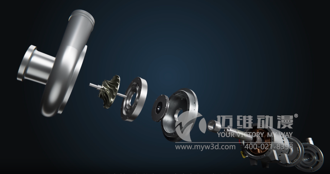 空氣懸浮高速離心鼓風(fēng)機三維動(dòng)畫(huà)展示(圖4)