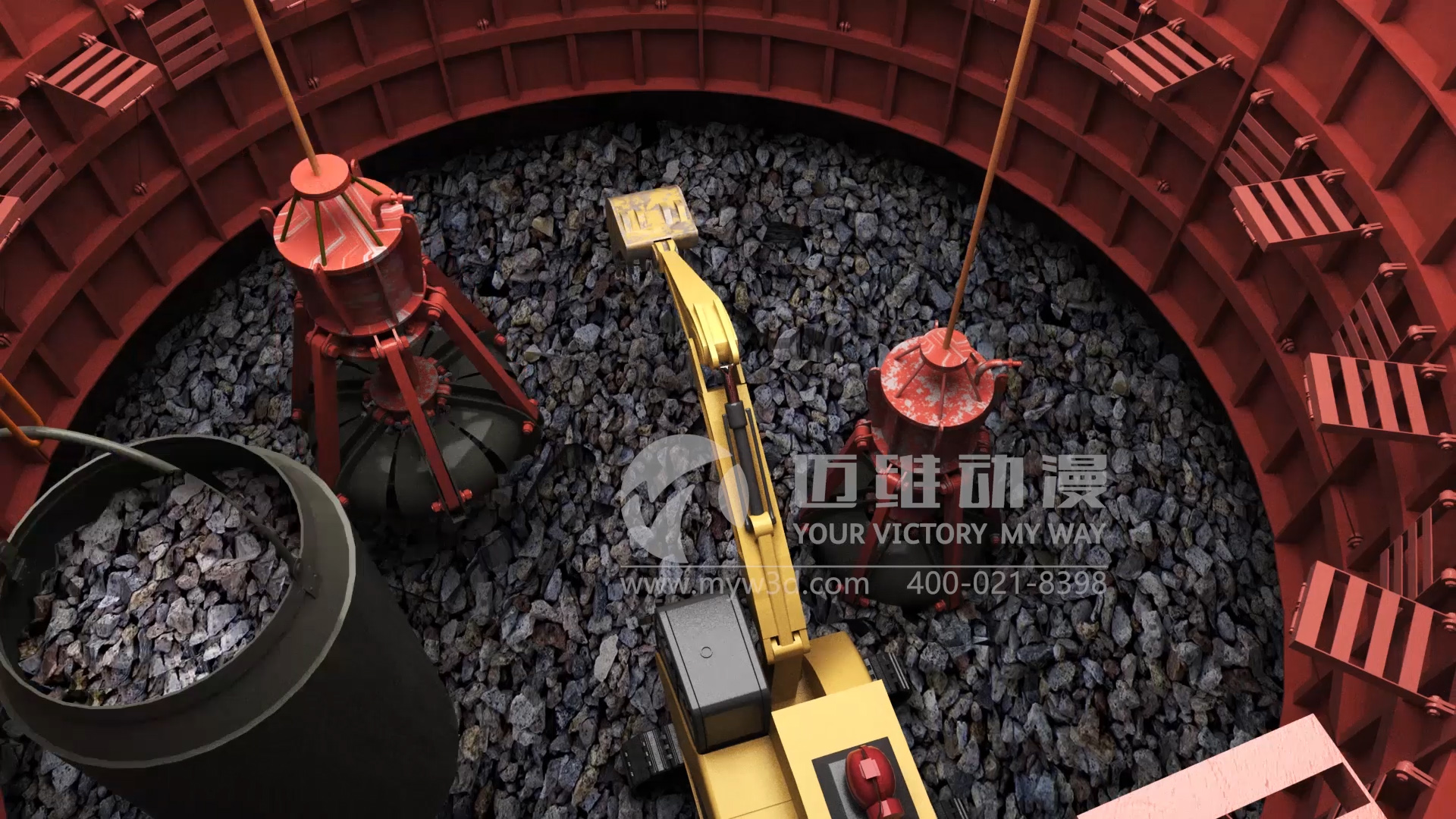 一分鐘帶你了解工程施工三維動(dòng)畫(huà)在展示礦井施工工藝方面的亮點(diǎn)與優(yōu)勢！(圖1)