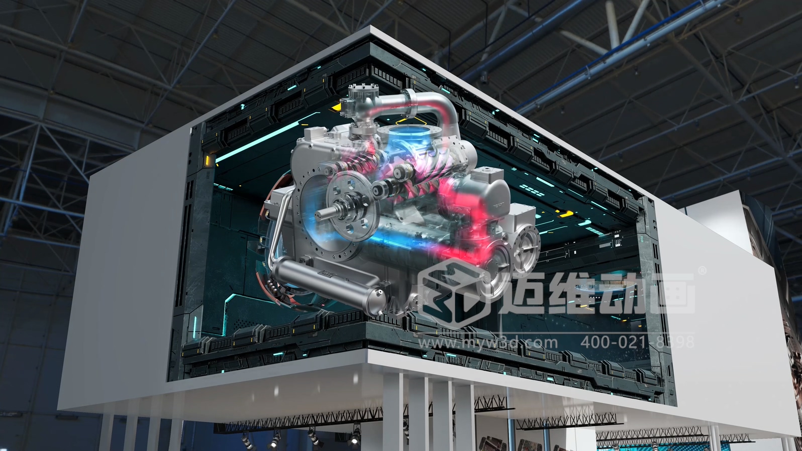 裸眼3D動(dòng)畫(huà)震撼來(lái)襲，開(kāi)啟空壓機炸裂視覺(jué)之旅！(圖1)