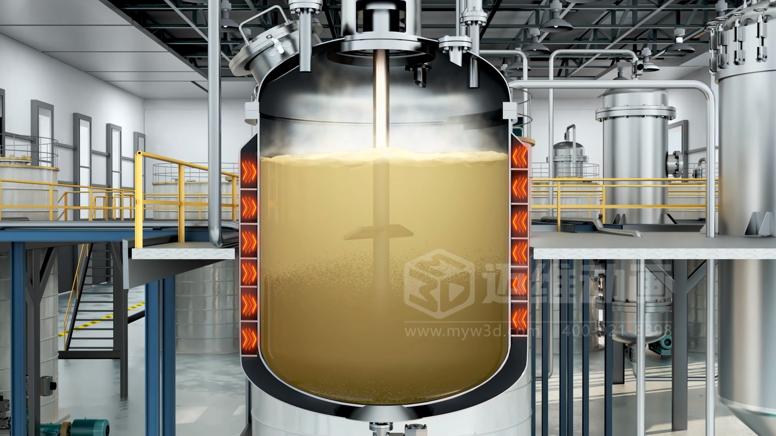 新能源電動(dòng)汽車(chē)電池原料金屬元素生產(chǎn)提取工藝三維動(dòng)畫(huà)展示(圖2)