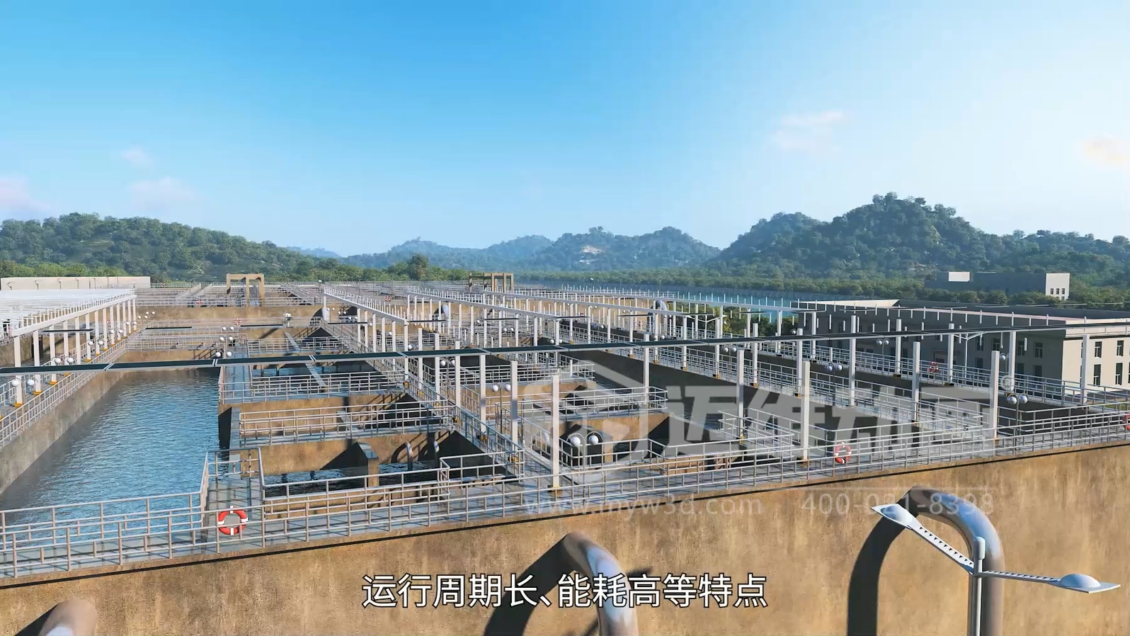 污水廠(chǎng)+光伏綜合能源應用解決方案三維動(dòng)畫(huà)展示(圖1)