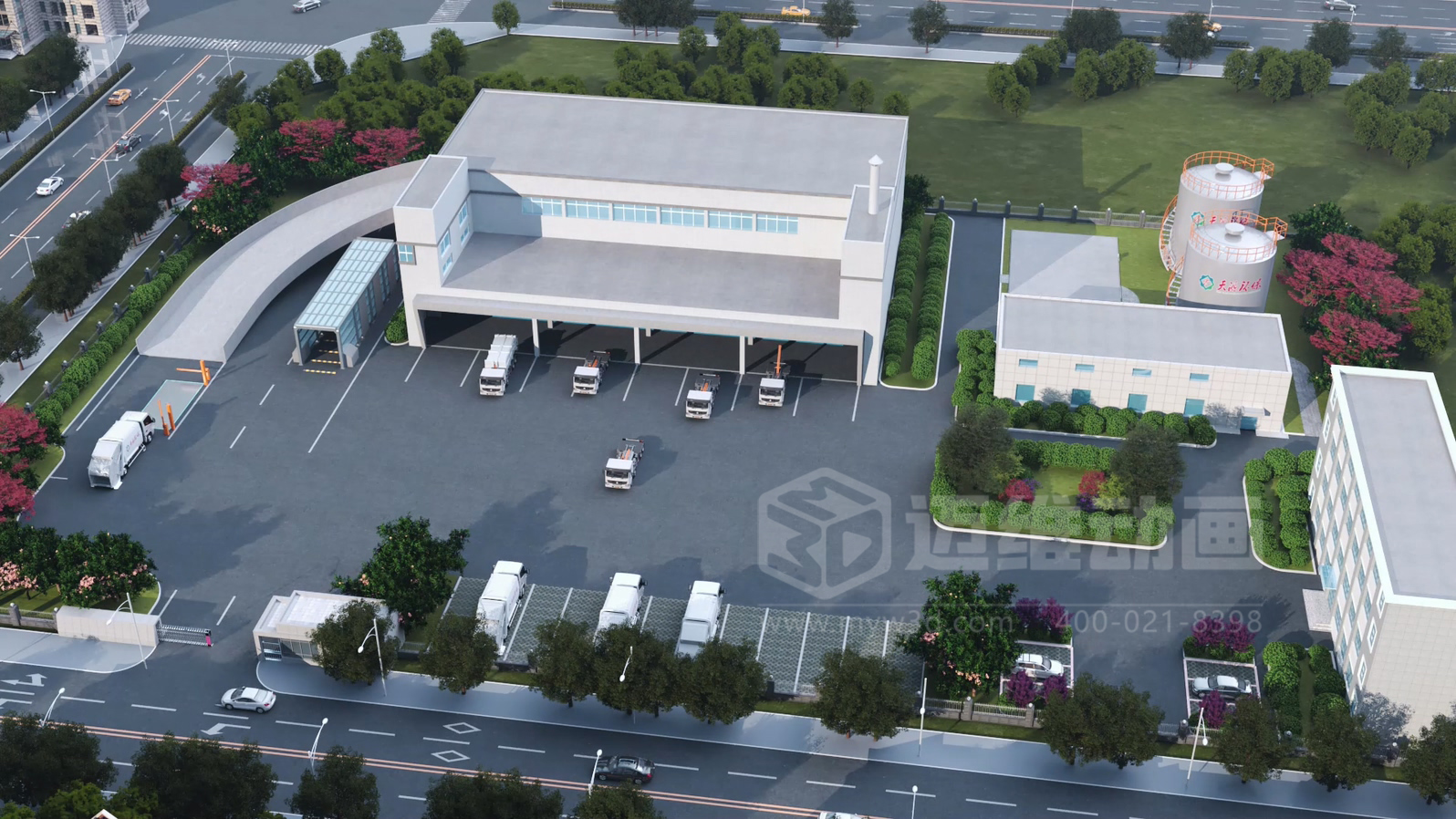 環(huán)衛一體化處理工藝三維動(dòng)畫(huà)(圖1)