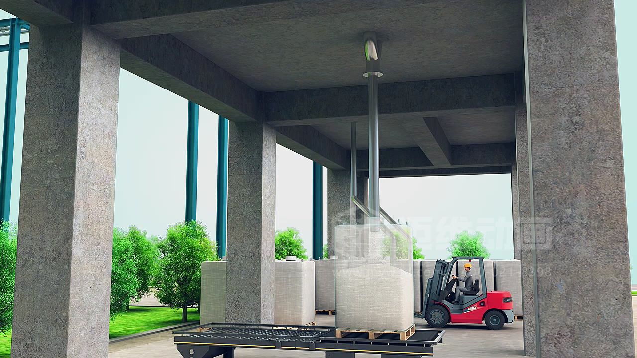 粉粒體物料處理系統三維動(dòng)畫(huà)(圖11)